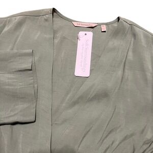 Soft Surroundings Sweet Pea Wrap Tunic Bayberry Green XS Modal Polyester